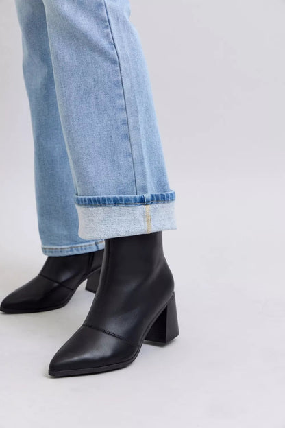 Judy Blue Mid Rise Thermal Bootcut Jeans - Bitsy Gypsy Boutique