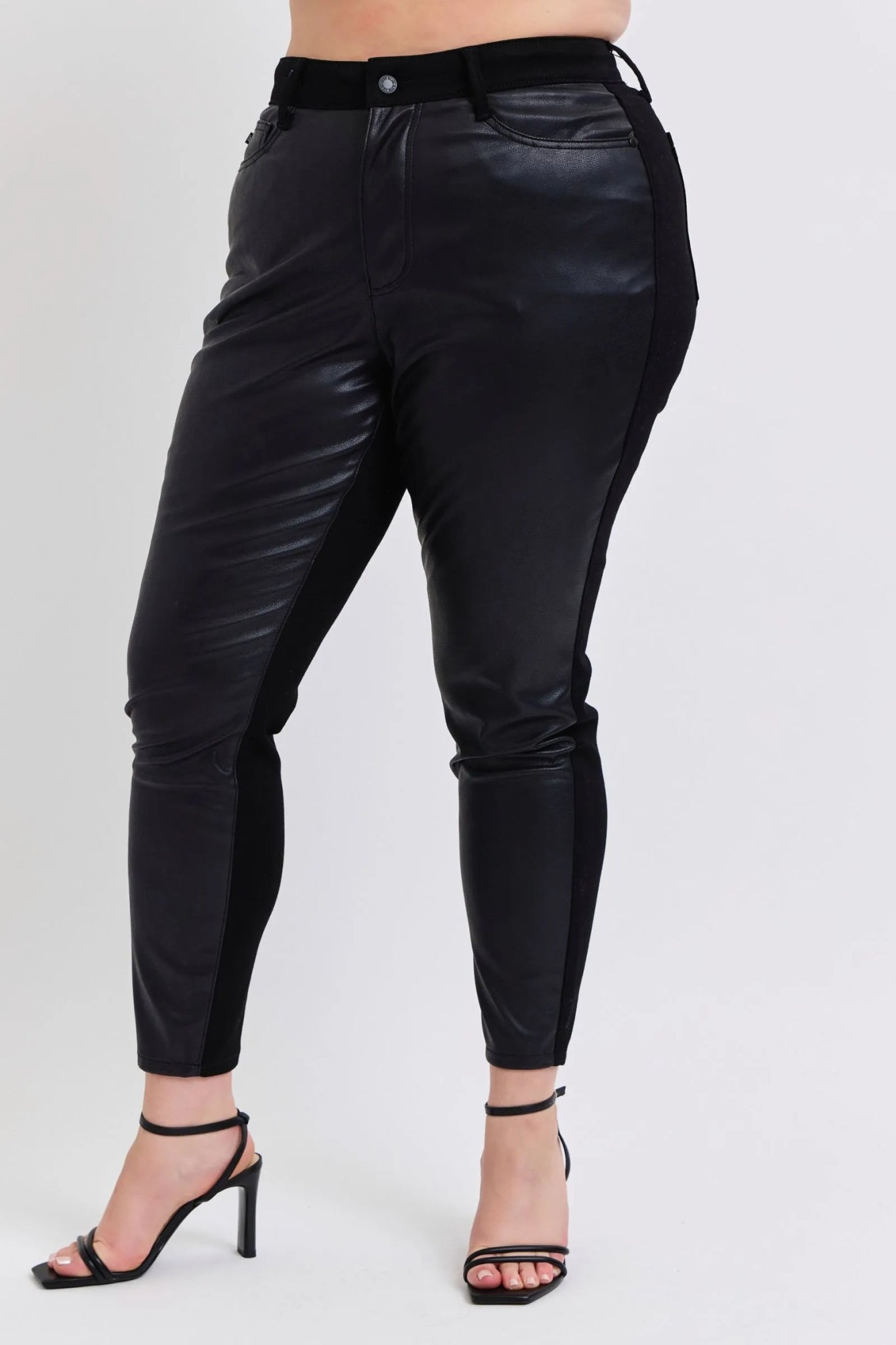 Judy Blue Plus Size HW Faux Leather Skinny Pants - Bitsy Gypsy Boutique