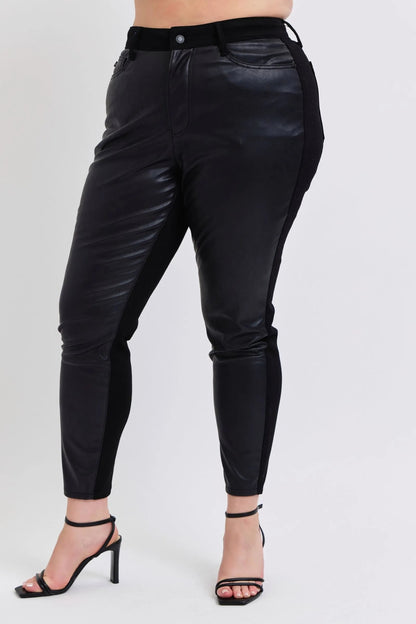 Judy Blue Plus Size HW Faux Leather Skinny Pants - Bitsy Gypsy Boutique