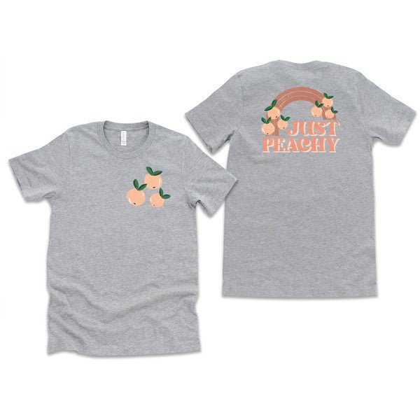 Just Peachy Rainbow Front & Back Graphic Tee - Bitsy Gypsy Boutique