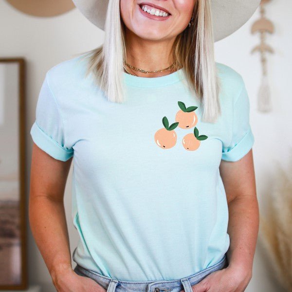 Just Peachy Rainbow Front & Back Graphic Tee - Bitsy Gypsy Boutique