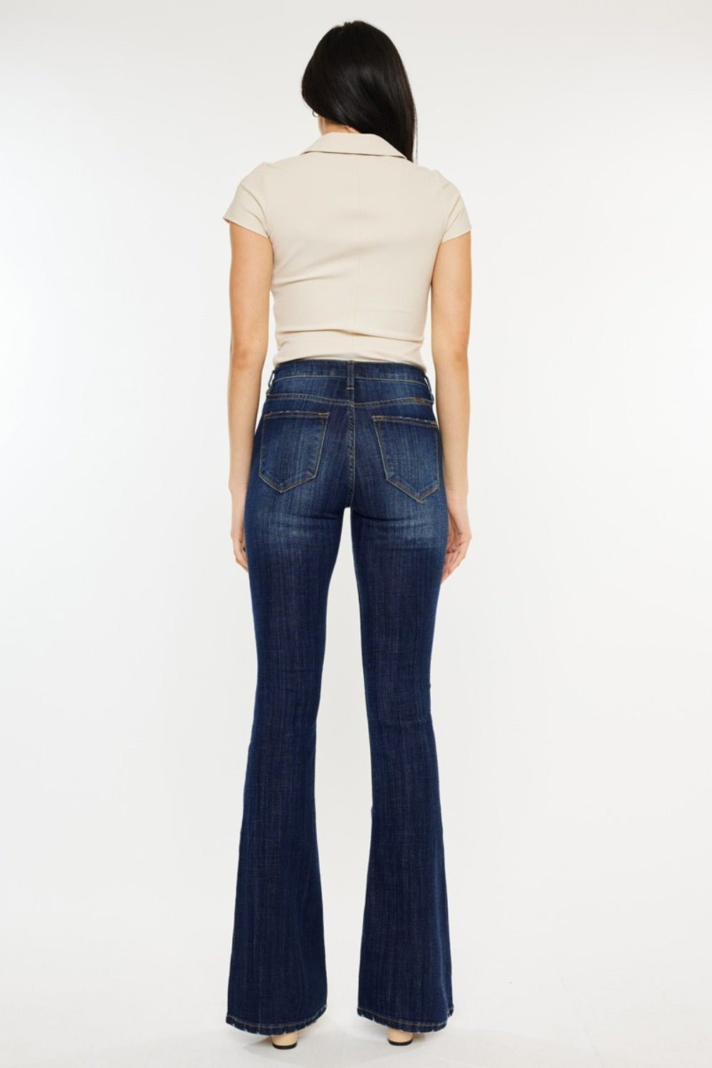 Kancan Full Size Mid Rise Slim Flare Jeans - Bitsy Gypsy Boutique