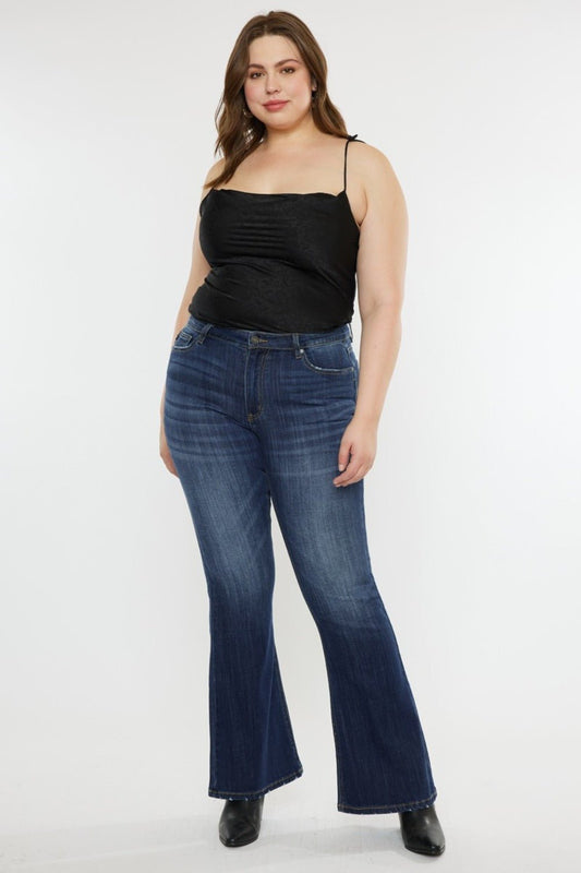 Kancan Full Size Mid Rise Slim Flare Jeans - Bitsy Gypsy Boutique