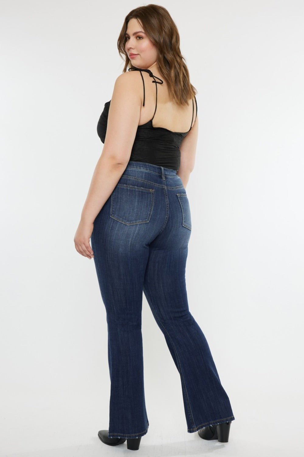 Kancan Full Size Mid Rise Slim Flare Jeans - Bitsy Gypsy Boutique