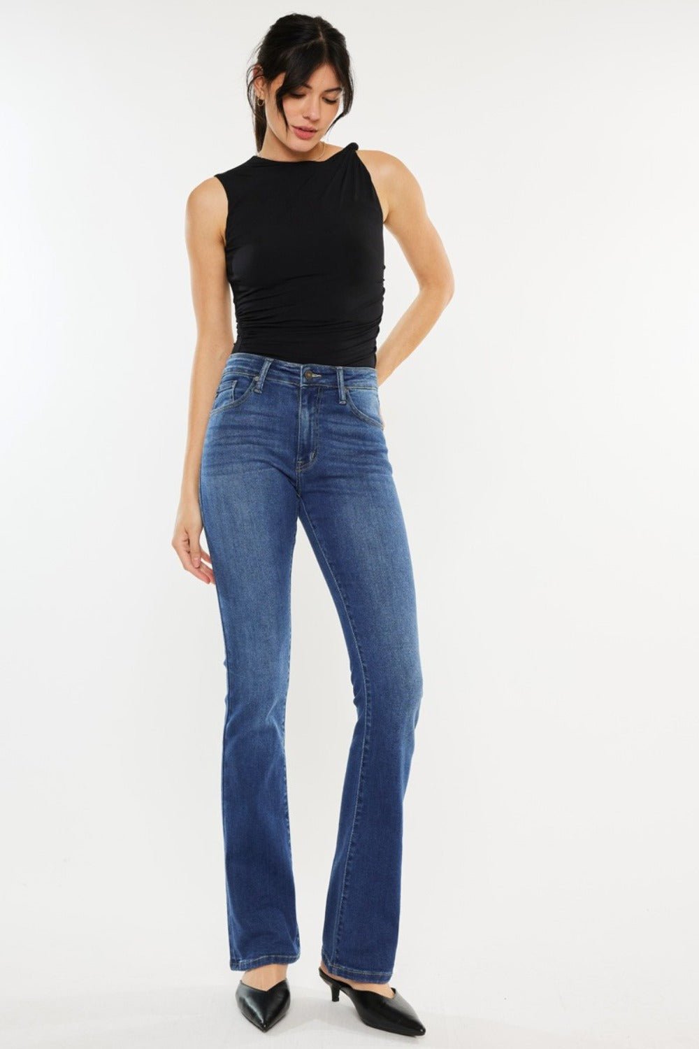 Kancan High Rise Slim Bootcut Jeans - Bitsy Gypsy Boutique