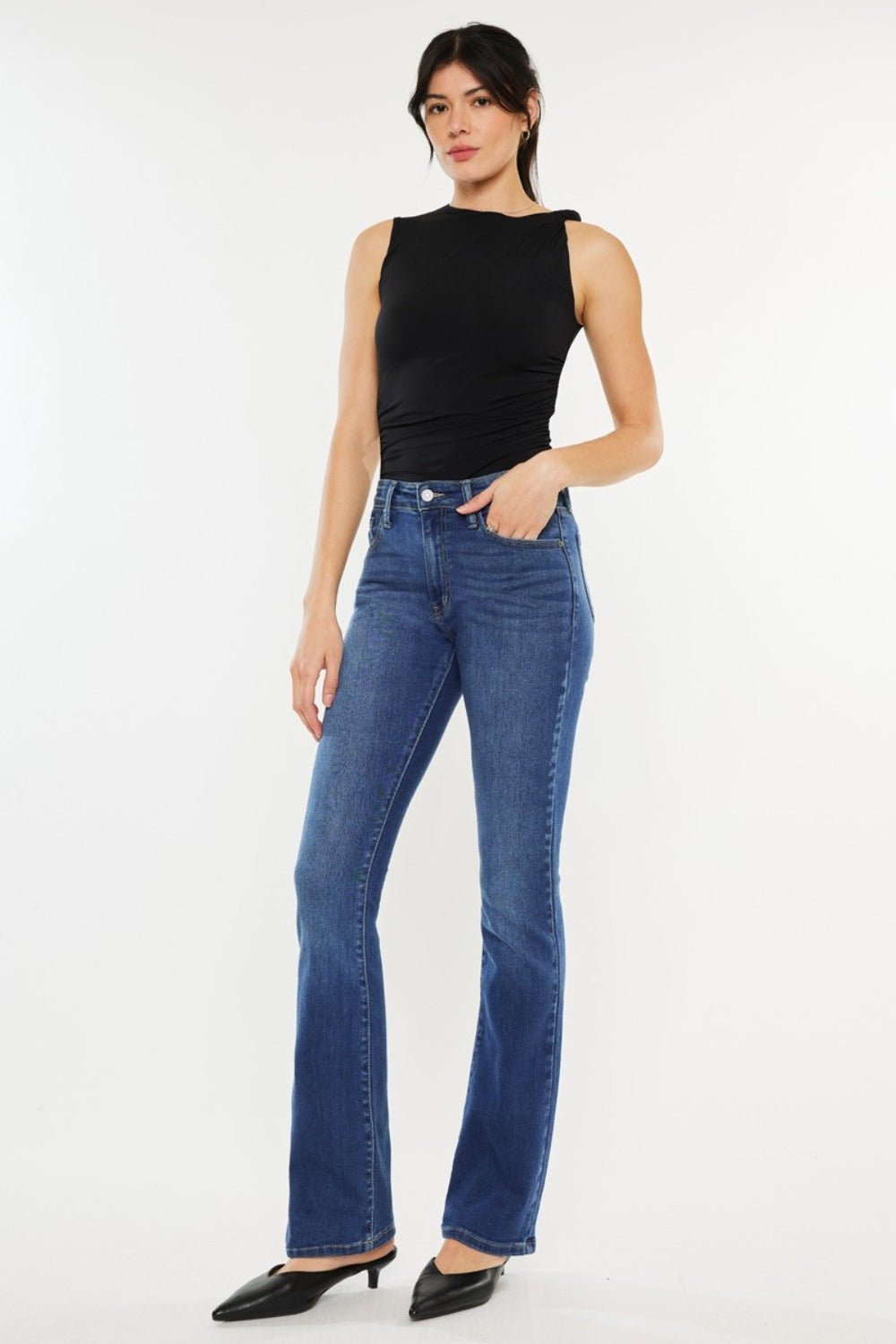 Kancan High Rise Slim Bootcut Jeans - Bitsy Gypsy Boutique