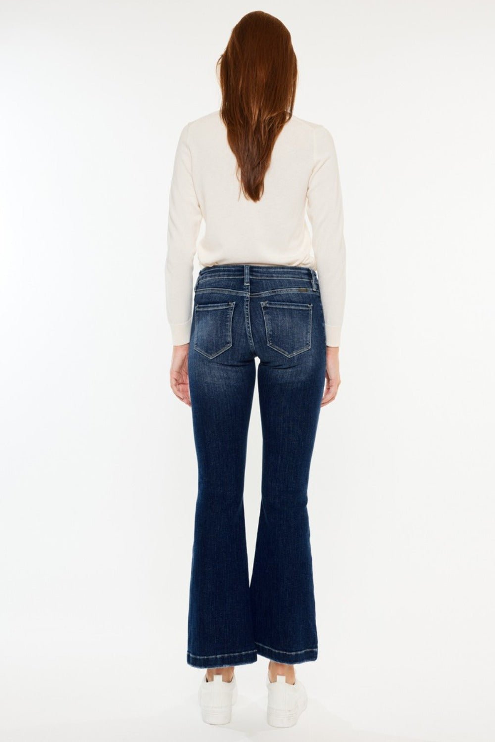 Kancan Mid Rise Button Fly Flare Jeans - Bitsy Gypsy Boutique