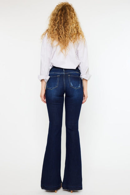 Kancan Mid Rise Slim Flare Jeans - Bitsy Gypsy Boutique