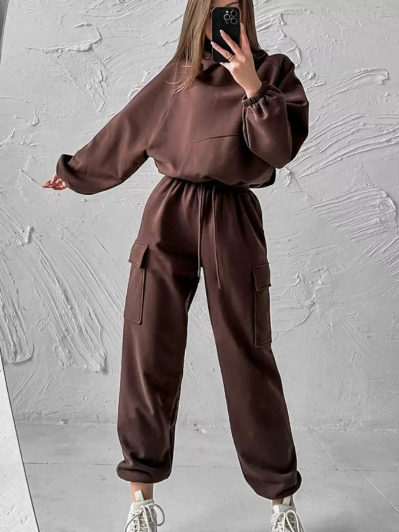 Kangaroo Pocket Hoodie and Joggers Set - Bitsy Gypsy Boutique
