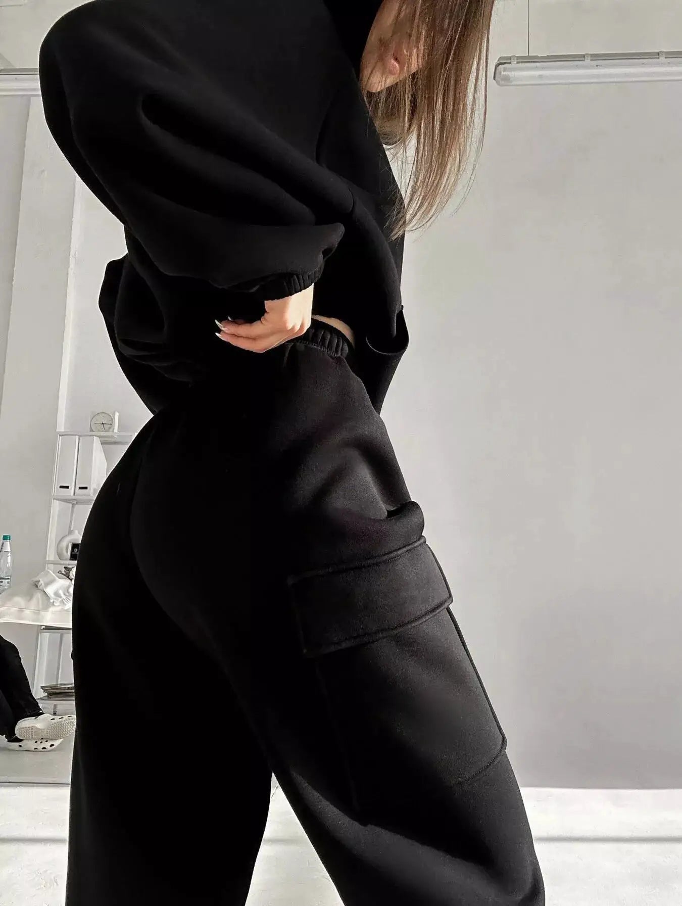 Kangaroo Pocket Hoodie and Joggers Set - Bitsy Gypsy Boutique
