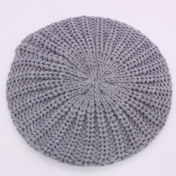 KNITTED CABLE KNIT FASHION BERET - Bitsy Gypsy Boutique
