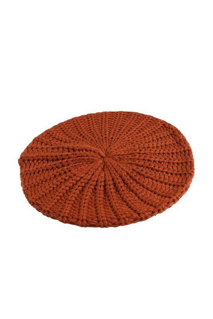 KNITTED CABLE KNIT FASHION BERET - Bitsy Gypsy Boutique