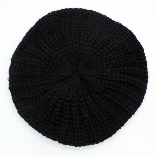 KNITTED CABLE KNIT FASHION BERET - Bitsy Gypsy Boutique