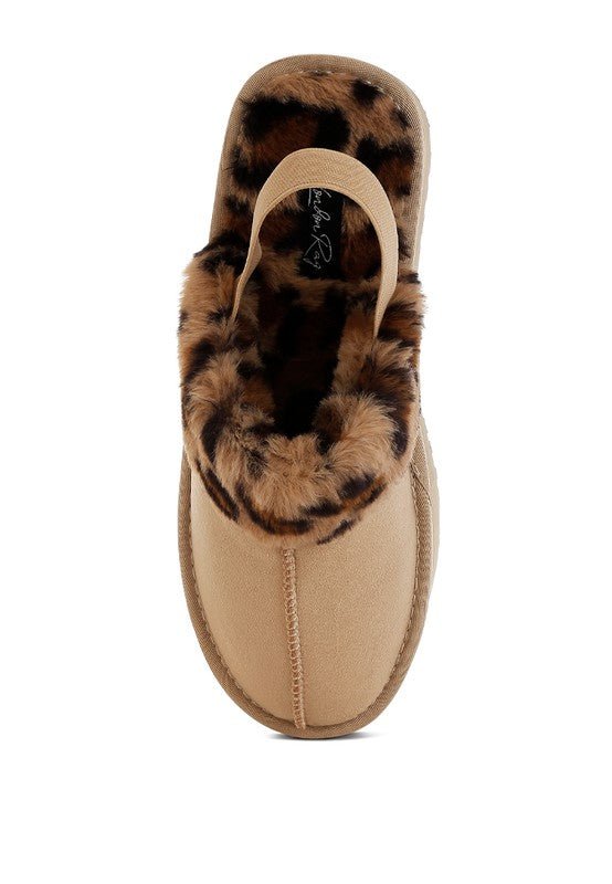 Kutchu Leopard Faux Fur Platform Classic Slingback - Bitsy Gypsy Boutique