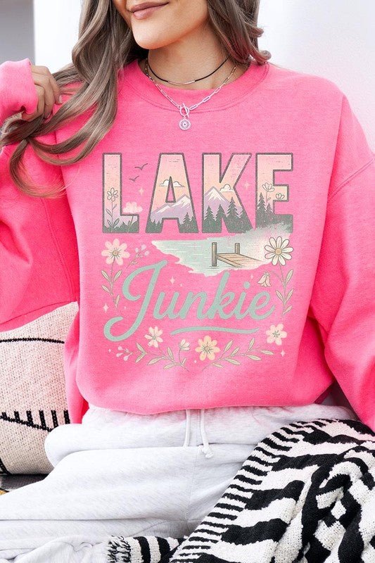 Lake Junkie Graphic Sweatshirt - Bitsy Gypsy Boutique