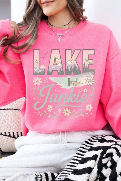 Lake Junkie Graphic Sweatshirt - Bitsy Gypsy Boutique