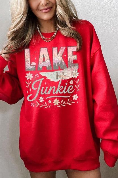 Lake Junkie Graphic Sweatshirt - Bitsy Gypsy Boutique