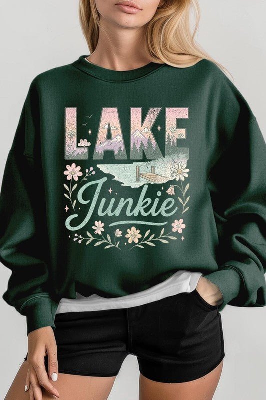 Lake Junkie Graphic Sweatshirt - Bitsy Gypsy Boutique