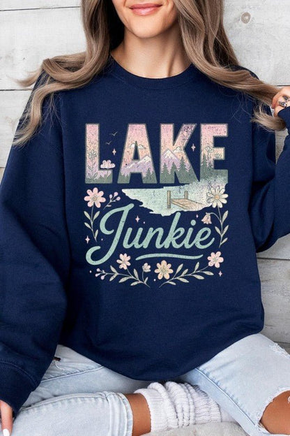 Lake Junkie Graphic Sweatshirt - Bitsy Gypsy Boutique