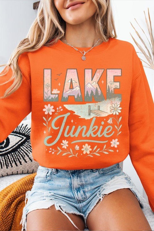 Lake Junkie Graphic Sweatshirt - Bitsy Gypsy Boutique
