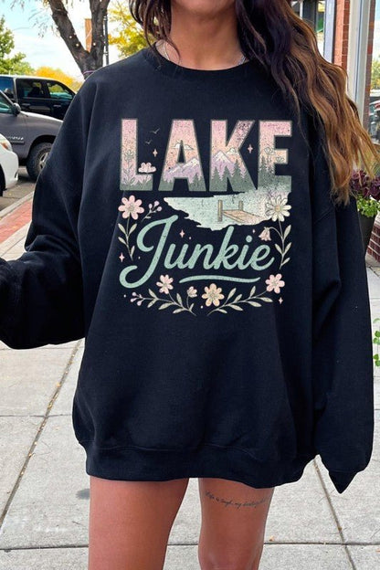 Lake Junkie Graphic Sweatshirt - Bitsy Gypsy Boutique