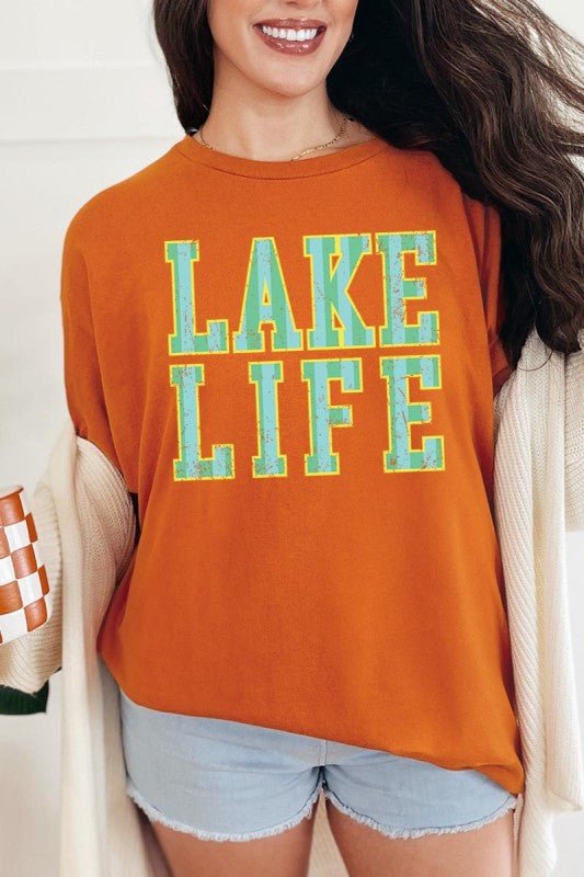 Lake Life Graphic Heavy Cotton Tee - Bitsy Gypsy Boutique