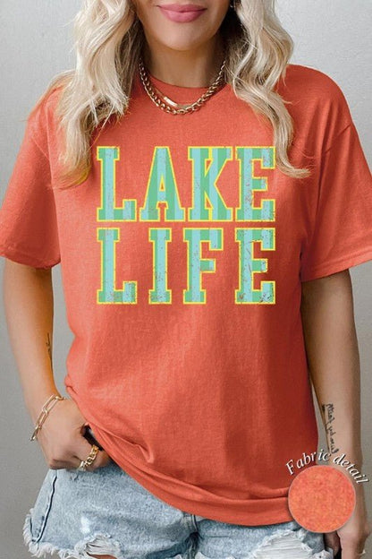 Lake Life Graphic Heavy Cotton Tee - Bitsy Gypsy Boutique