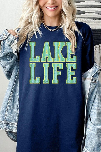 Lake Life Graphic Heavy Cotton Tee - Bitsy Gypsy Boutique