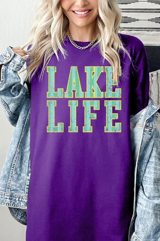 Lake Life Graphic Heavy Cotton Tee - Bitsy Gypsy Boutique