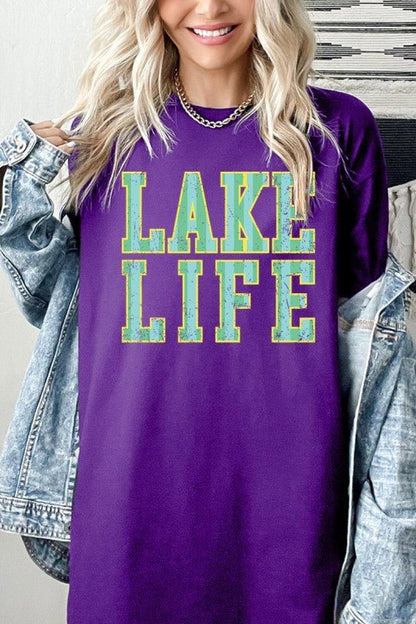 Lake Life Graphic Heavy Cotton Tee - Bitsy Gypsy Boutique