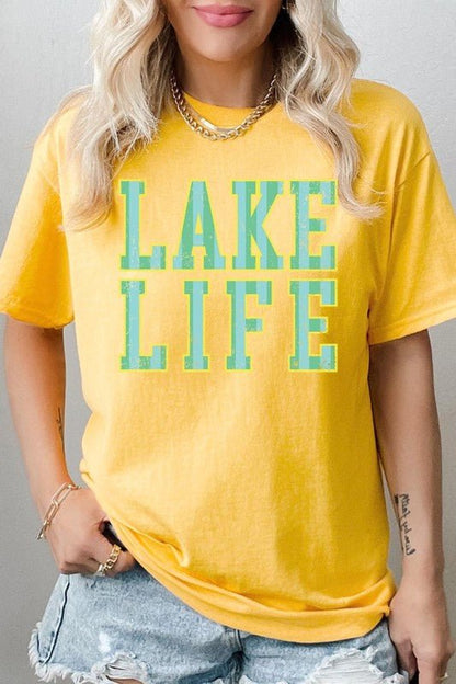 Lake Life Graphic Heavy Cotton Tee - Bitsy Gypsy Boutique