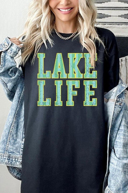 Lake Life Graphic Heavy Cotton Tee - Bitsy Gypsy Boutique