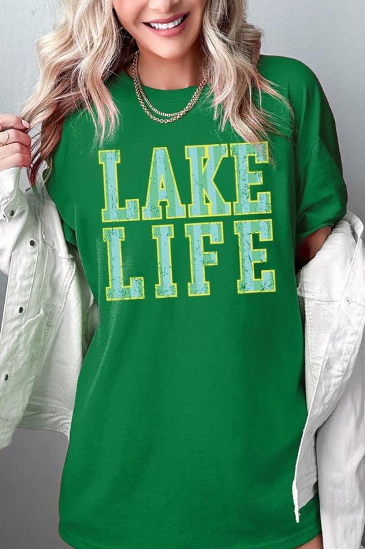 Lake Life Graphic Heavy Cotton Tee - Bitsy Gypsy Boutique