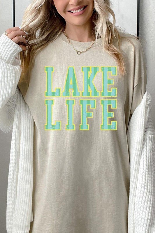 Lake Life Graphic Heavy Cotton Tee - Bitsy Gypsy Boutique