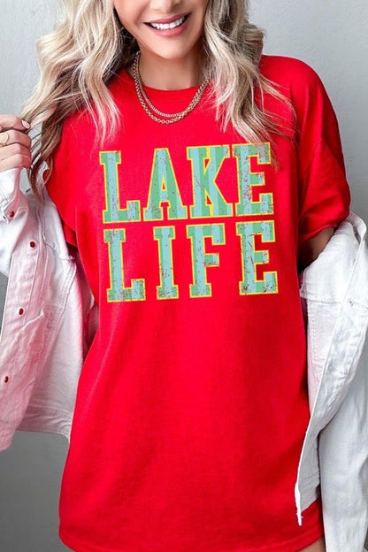 Lake Life Graphic Heavy Cotton Tee - Bitsy Gypsy Boutique