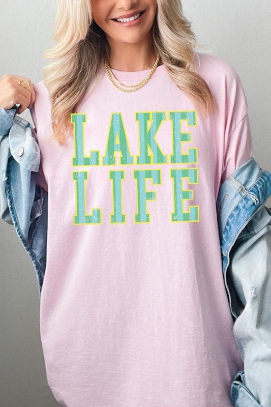 Lake Life Graphic Heavy Cotton Tee - Bitsy Gypsy Boutique