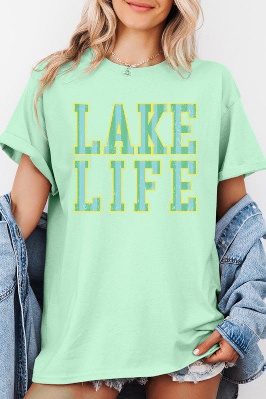 Lake Life Graphic Heavy Cotton Tee - Bitsy Gypsy Boutique