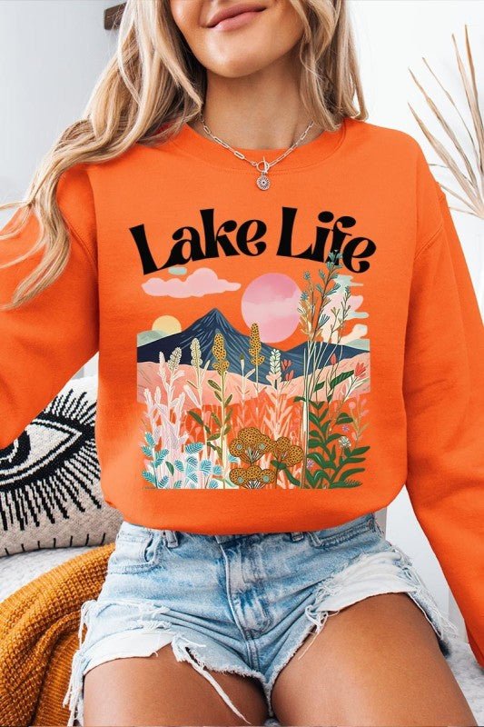 Lake Life Graphic Sweatshirt - Bitsy Gypsy Boutique