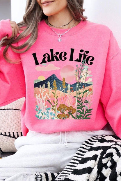 Lake Life Graphic Sweatshirt - Bitsy Gypsy Boutique