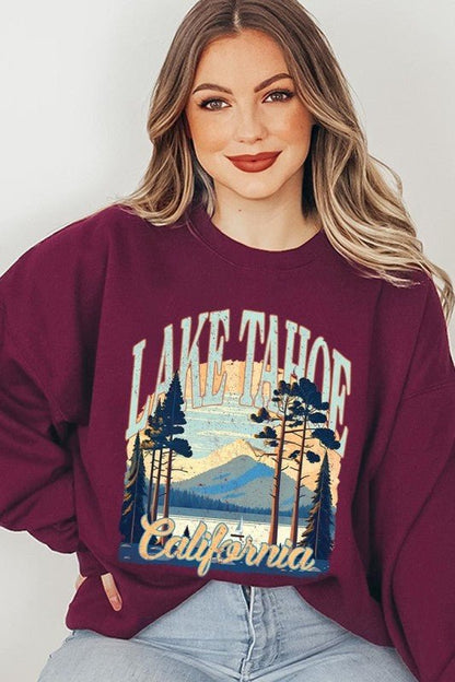 Lake Tahoe Graphic Sweatshirt - Bitsy Gypsy Boutique