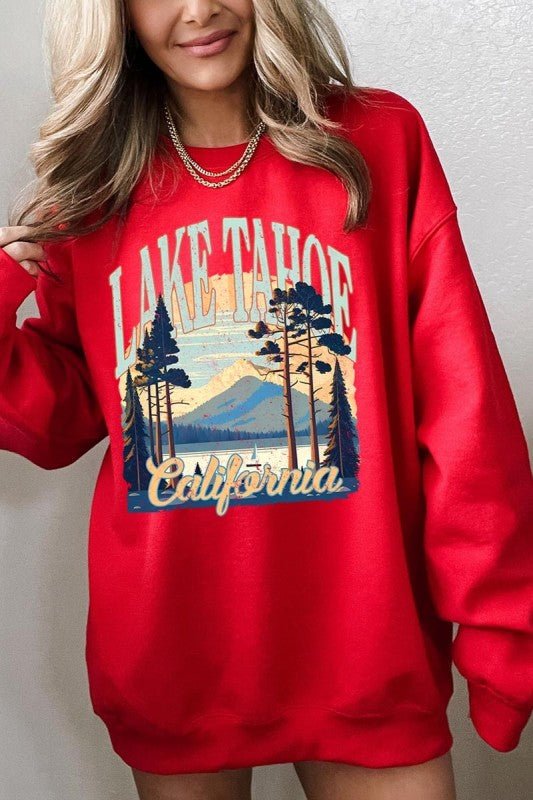 Lake Tahoe Graphic Sweatshirt - Bitsy Gypsy Boutique