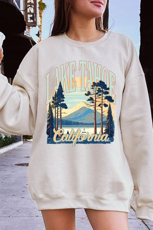 Lake Tahoe Graphic Sweatshirt - Bitsy Gypsy Boutique