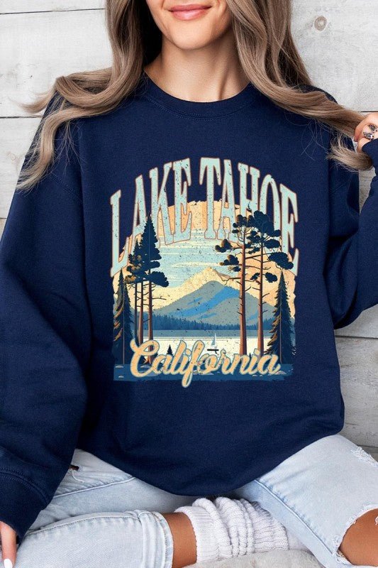 Lake Tahoe Graphic Sweatshirt - Bitsy Gypsy Boutique