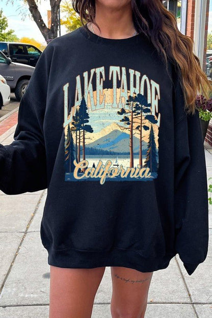 Lake Tahoe Graphic Sweatshirt - Bitsy Gypsy Boutique