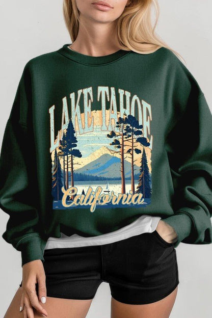 Lake Tahoe Graphic Sweatshirt - Bitsy Gypsy Boutique