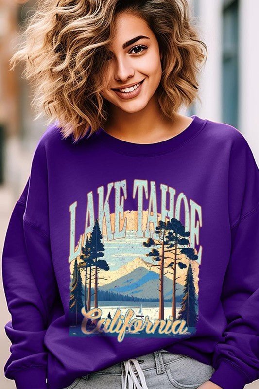 Lake Tahoe Graphic Sweatshirt - Bitsy Gypsy Boutique