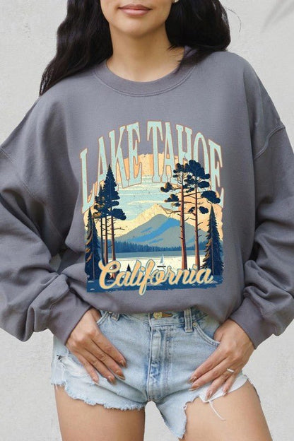 Lake Tahoe Graphic Sweatshirt - Bitsy Gypsy Boutique