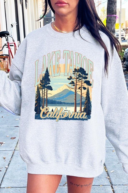 Lake Tahoe Graphic Sweatshirt - Bitsy Gypsy Boutique