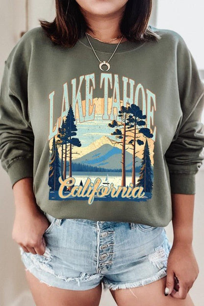 Lake Tahoe Graphic Sweatshirt - Bitsy Gypsy Boutique