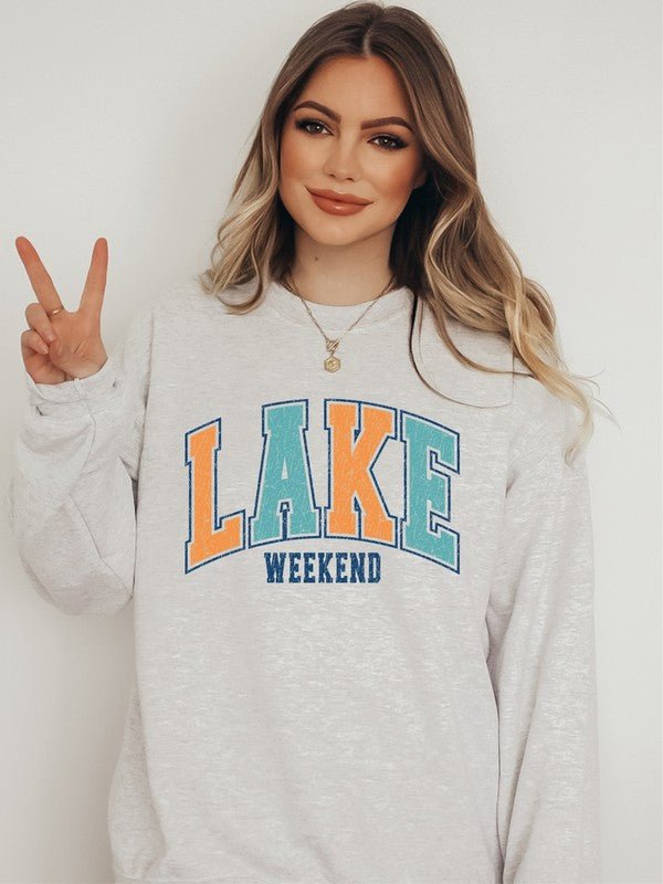 Lake Weekend CrewNeck Sweatshirt - Bitsy Gypsy Boutique